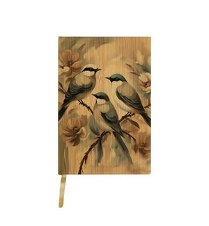Three Birds On Floral Branch Journal